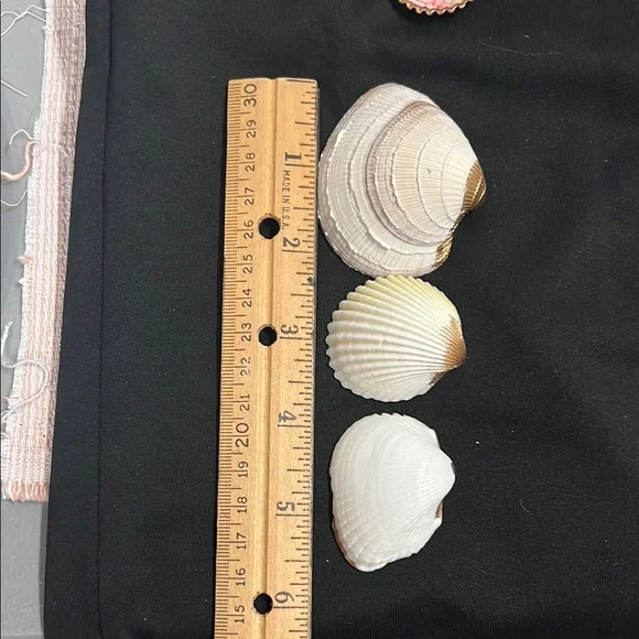 Handcrafted Floral Shell decoupage Trinket Dishes - Gold and Multicolor set of 3 - Picture 4 of 8